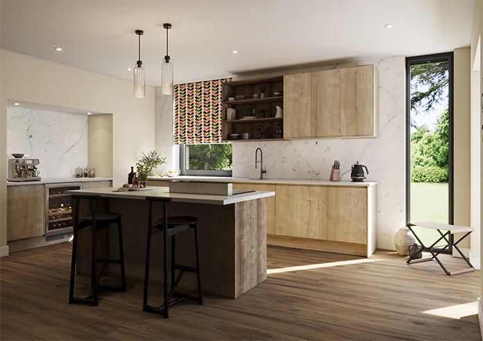 Orla Kiely Multi Stem, Pink & Red - Twist&Fit Roman Blind - Image 7